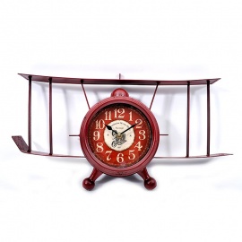Επιτραπέζιο ρολόι αεροπλάνο Κόκκινο