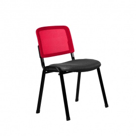 Καρέκλα επισκέπτη 3003Μ Μαύρη/Κόκκινη