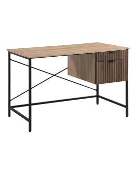 ΜΕΤΑΛΛΙΚΟ ΓΡΑΦΕΙΟ Fylliana Rythmos SONOMA-WALLNUT ΧΡΩΜΑ 120x60x76εκ