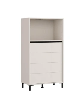 ΒΙΤΡΙΝΑ MARRON 2K2V POP 135 CASHMERE-ΜΑΥΡΟ ΜΑΤ 74x40x135εκ