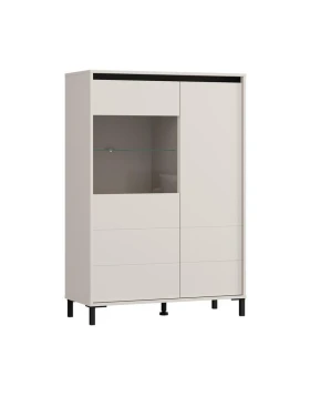 ΒΙΤΡΙΝΑ MARRON 2K VS1 135 CASHMERE-ΜΑΥΡΟ ΜΑΤ 93x40x135εκ