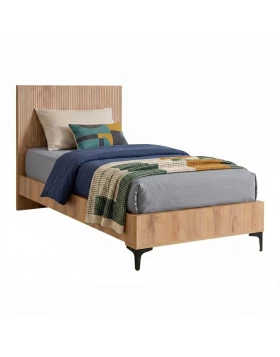 ΚΡΕΒΑΤΙ Fylliana Alicante NATURAL CANELLA OAK ΧΡΩΜΑ 100x210x110εκ (90x200)