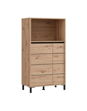 ΒΙΤΡΙΝΑ MARRON 2K2V POP 135 ARTISAN-ΜΑΥΡΟ ΜΑΤ 74x40x135εκ