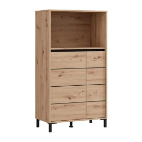 ΒΙΤΡΙΝΑ MARRON 2K2V POP 135 ARTISAN-ΜΑΥΡΟ ΜΑΤ 74x40x135εκ