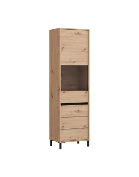 ΒΙΤΡΙΝΑ MARRON 1K VS1 193 ARTISAN-ΜΑΥΡΟ ΜΑΤ 55x40x193εκ