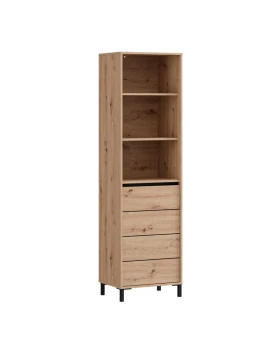 ΒΙΤΡΙΝΑ MARRON 1K1V POP 193 ARTISAN-ΜΑΥΡΟ ΜΑΤ 55x40x193εκ