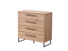 Συρταριέρα SARDINIA 4F Artisan oak/Μαύρο