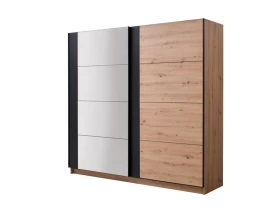 Ντουλάπα SARDINIA 220 OG Artisan oak/Μαύρο