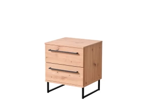 Κομοδίνο SARDINIA NO2F Artisan oak/Μαύρο