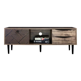 Έπιπλο TV Home Μαύρο/Grey oak