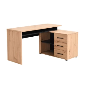 Γραφείο Arhimed Artisan oak/Μαύρο
