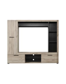 Κέντρο ψυχαγωγίας Lorca Grey oak/Μαύρο