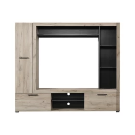 Κέντρο ψυχαγωγίας Lorca Grey oak/Μαύρο