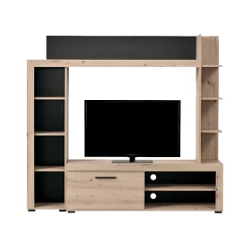 Κέντρο ψυχαγωγίας Rubi Grey oak/Μαύρο