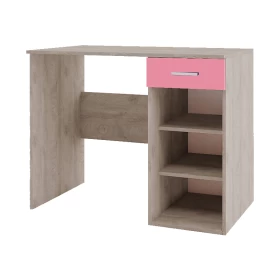 Γραφείο Smile Grey oak/Ροζ
