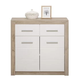 ΚΟΜΟΤΑ-ΜΠΟΥΦΕΣ Etna 2K2F Grey Oak-Λευκή Λάκα 93*35*90.5