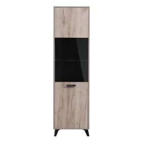 Βιτρίνα UMBRIA 1K VS Grey Oak/Μαύρο