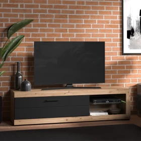 ΕΠΙΠΛΟ ΤΗΛΕΟΡΑΣΗΣ REMO ARTISAN OAK / ΜΑΥΡΟ ΜΑΤ 162*41,6*43