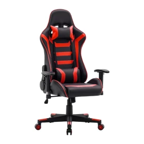 ΚΑΡΕΚΛΑ GAMING SAR-1 ΜΑΥΡΟ-ΚΟΚΚΙΝΟ ΤΕΧΝΟΔΕΡΜΑ 64*53*135