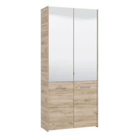 ΠΑΠΟΥΤΣΟΘΗΚΗ ΜΕ ΚΑΘΡΕΦΤΗ MENORCA 2K 2OG GREY OAK 89.5*37.5*199εκ