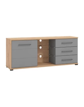 ΕΠΙΠΛΟ ΤΗΛΕΟΡΑΣΗΣ LISABON 3K3F1V ARTISAN OAK-ΓΚΡΙ ΓΡΑΦΙΤΗΣ-ΓΚΡΙ MAT 161.5*40*65