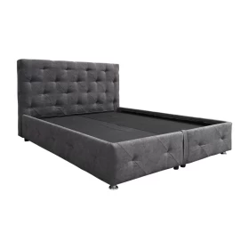 ΚΡΕΒΑΤΙ ΜΕ ΠΑΤΩΜΑ Fylliana Libert ΓΚΡΙ ΧΡΩΜΑ 220x170x110εκ