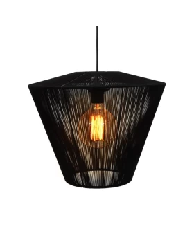 ΜΟΝΟΦΩΤΟ Fylliana Cord ΜΑΥΡΟ 40x32εκ Ε27