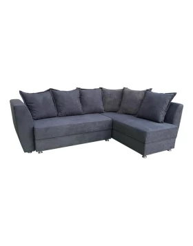 ΚΑΝΑΠΕΣ ΓΩΝΙΑ Fylliana VITA ΣΚΟΥΡΟ ΓΚΡΙ ΧΡΩΜΑ 255x176x90εκ