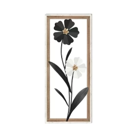 ΔΙΑΚΟΣΜΗΤΙΚΟ ΤΟΙΧΟΥ Fylliana Flower 063 ΜΕΤΑΛΛΟ-ΞΥΛΟ ΜΑΥΡΟ-ΛΕΥΚΟ 30.5x3x71.10εκ