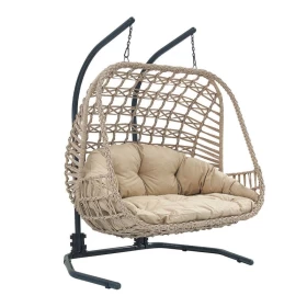 ΔΙΠΛΗ ΚΡΕΜΑΣΤΗ ΜΕΤΑΛΛΙΚΗ ΠΟΛΥΘΡΟΝΑ-ΦΩΛΙΑ Fylliana Naira CAPPUCCINO ΧΡΩΜΑ 177x140x200εκ