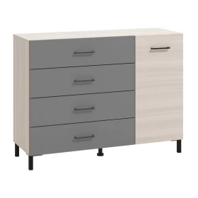 ΚΟΜΟΤΑ-ΣΥΡΤΑΡΙΕΡΑ NUBIA 2K4F SURFSIDE-ΓΚΡΙ ΓΡΑΦΙΤΗΣ 115,5x41,5x87εκ