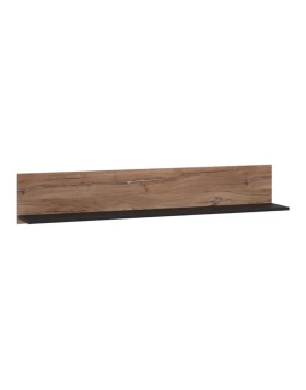 ΡΑΦΙ ΤΟΙΧΟΥ CORSICA ZP FLAGSTAFF OAK-ΜΑΥΡΟ 137,5x19,5x24εκ