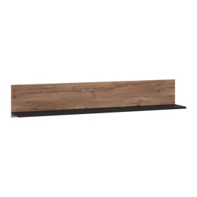 ΡΑΦΙ ΤΟΙΧΟΥ CORSICA ZP FLAGSTAFF OAK-ΜΑΥΡΟ 137,5x19,5x24εκ