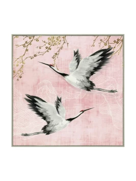 InTheBox CRANES ΠΙΝΑΚΑΣ CHAMPAGNE ΚΟΡΝΙΖΑ 82.5x82.5xΥ4.5cm