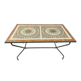 ΜΕΤΑΛΛΙΚΟ ΤΡΑΠΕΖΙ ΚΗΠΟΥ Fylliana Francisco ΜΑΥΡΟ ΧΡΩΜΑ 140x80x70εκ
