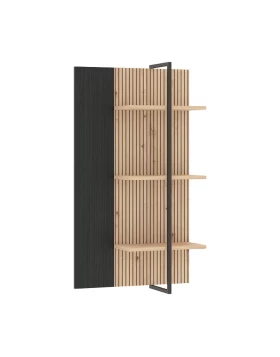 ΡΑΦΙ ΤΟΙΧΟΥ CORREZE ZP3P ΜΑΥΡΟ OAK-ARTISAN OAK 58x22x104εκ