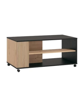 ΤΡΑΠΕΖΑΚΙ ΣΑΛΟΝΙΟΥ CORREZE ΜΑΥΡΟ OAK-ARTISAN OAK 101x55x47εκ