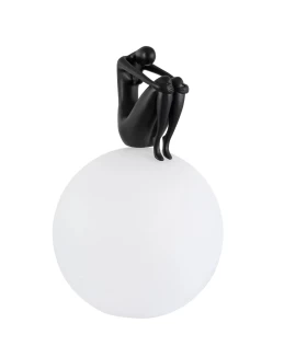 TLC 1120 BK ΕΠΙΤΡΑΠΕΖΙΑ ΛΑΜΠΑ ΣΦΑΙΡΑ ΦΩΤΙΖΟΜΕΝΗ ΓΥΝΑΙΚΑ ΜΑΥΡΗ ΚΑΘΙΣΤΗ 1XE27