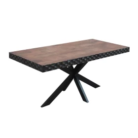 ΤΡΑΠΕΖΙ ΤΡΑΠΕΖΑΡΙΑΣ Fylliana Amrita ΚΑΦΕ ΧΡΩΜΑ 180x90x75εκ