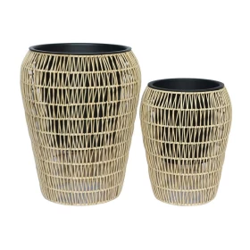 ΣΕΤ ΚΑΣΠΩ 2 ΤΕΜΑΧΙΑ POLY RATTAN Fylliana FL21897 ΦΥΣΙΚΟ ΧΡΩΜΑ 39x50εκ & 30x39εκ.