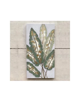 ΠΙΝΑΚΑΣ ΚΑΜΒΑΣ ΦΥΛΛΑ ΧΡΥΣΟ & ΠΡΑΣΙΝΟ 120X60X2.8cm