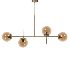 ΤΕΤΡΑΦΩΤΟ ΚΡΕΜΑΣΤΟ ΦΩΤΙΣΤΙΚΟ ΡΑΓΑ ΟΡΟΦΗΣ ΜΕΤΑΛΛΙΚΟ Fylliana ΜΠΡΟΝΖΕ-ΜΕΛΙ ΧΡΩΜΑ Ε27 100x15x60εκ