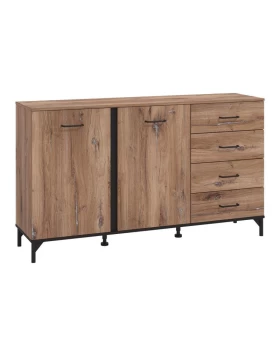 ΚΟΜΟΤΑ-ΜΠΟΥΦΕΣ CORSICA 3K4F FLAGSTAFF OAK-ΜΑΥΡΟ 159x42x92εκ