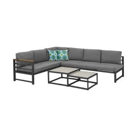ΣΕΤ ΚΗΠΟΥ 4 ΤΕΜΑΧΙΩΝ Fylliana Minnesota ΓΚΡΙ ΧΡΩΜΑ 190x240x70εκ