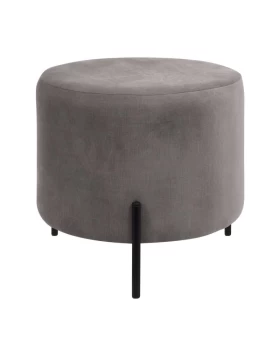 ΣΤΡΟΓΓΥΛΟ ΣΚΑΜΠΟ Fylliana Lux ΓΚΡΙ ΧΡΩΜΑ 46x46x43εκ lxl
