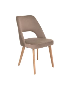 ΚΑΡΕΚΛΑ ΤΡΑΠΕΖΑΡΙΑΣ Fylliana Τ-5 LUX TAUPE ΥΦΑΣΜΑ 50x50x86εκ