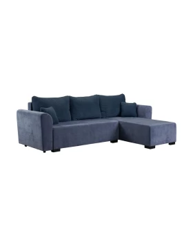 ΓΩΝΙΑΚΟΣ ΚΑΝΑΠΕΣ ΚΡΕΒΑΤΙ Migros ΜΠΛΕ ΧΡΩΜΑ 268x167x80εκ