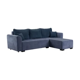 ΓΩΝΙΑΚΟΣ ΚΑΝΑΠΕΣ ΚΡΕΒΑΤΙ Migros ΜΠΛΕ ΧΡΩΜΑ 268x167x80εκ