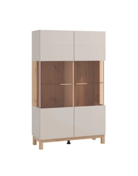 ΒΙΤΡΙΝΑ ESSEX 2K VS2 147 CASHMERE/ARTISAN OAK 90x35x147εκ