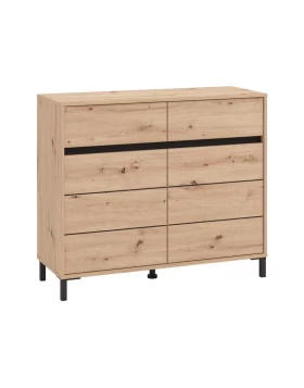 ΚΟΜΟΤΑ-ΜΠΟΥΦΕΣ MARRON 106 2K2F2V ARTISAN OAK/ΜΑΥΡΟ ΜΑΤΤ ΧΡΩΜΑ 106x40x90εκ